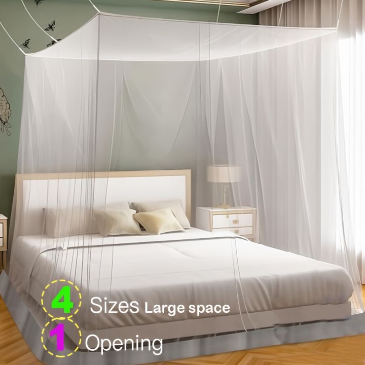 [1pc Ultra-Large Mosquito Net] 1pc Ultra-Large King Size Mosquito Net Tent |300D Mesh, 15 Holes, Durable & Easy Setup
