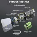Powerful Mini LED Flashlight with RGB Light Al Alloy Pocket Torch Rechargeable Waterproof Hiking Camping Flash Light with Magnet.