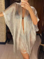 New Fashion Bright Silk Sunscreen Shawl Hijab Gold Silver Shiny Scarves For Women Lace Tassel Party Evening Dress Scarf. 
