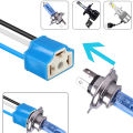 2 PCS H4 HB2 9003 Wiring Harness Headlight Socket, Ceramic Headlight Connector for Car Fog Light Retrofit 16AWG. 