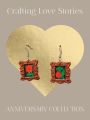 handpainted or handmade clay rose 🌹 earrings for nature or art lovers. 