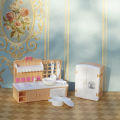 24Pcs Style Brown Miniature DollhouseFurniture Accessory Kids Toy Cute Kawaii Pink Kitchen Cooking Things For Girl . 
