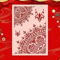 Mandala PET Stencil – Reusable Geometric Art Template for Wall Painting & DIY Crafts. 