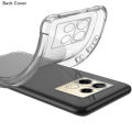 Infinix Note 40 Pro 5G Transparent Soft TPU Back Cover with Shockproof Bumper. 