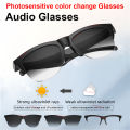 2026 Photosensitive Color Change Smart Glasses Bluetooth Voice Call Control Music UV Polarized Sunglasses Headphone Glasses Ht30. 