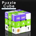 3x3x3 Magic Cube，3x3 Time and Calendar UV Color Printed Relax Puzzle, Professional Smooth Speed Cube Puzzle Cube, Birthday . 