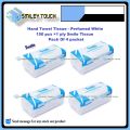 Hand Towel Tissue - Perfumed White-150pcs ×1 ply Smile Tissue pack of 4 packet. 
