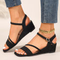 Summer Square Toe  Comfortable Non-slip Wedge Sandals Fashion New Open Toe Buckle Plus Size Casual Sandals for Women. 