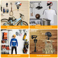 New Motorcycle Helmet Rack 180° Rotation Wall Mounted Helmet Storage Holder Alloy Helmet Hanger Stand Hook for Bicycle Helmets.