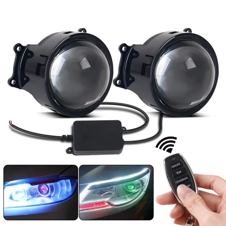 3-inch%20Devil's%20Eye%20Auto%20Accessories%20Headlight%20Led%20Lenses%20Retrofit%20Kits%20Assembly%20LED%20Car%20Dynamic%20Lights%2012v%20with%20Remote%20Control%20-%20Image%203