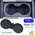 Cup Holder Insert for Tesla Model Y Juniper Model 3 2025 2026 Accessories Center Console Storage Box Mats Cup Coaster Pad Trim. 