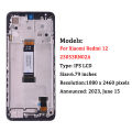 6.79'' For Xiaomi Redmi 12 LCD 23053RN02A Display Touch Screen Panel Digitizer For Redmi12 Display Frame. 