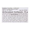 Hi paradent toothpaste 75g for mother baby. 