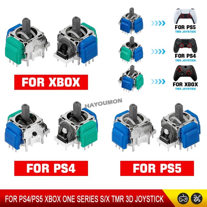 2/10pcs TMR Electromagnetic Effect Joystick Replacement 3D Analog Stick for PS5/PS4/XBOX Controller Gamepad