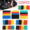 328pcs/560pcs Heat Shrink Sleeve Tubing Insulation Electrical Shrinkable Tube Sleeve Cable 2:1. 