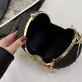 Circular Ring Portable Evening Bags Metal Sliver Round Ball Handbags For Lipstick Elegant Luxury Clutch Purse Wedding Wallets. 