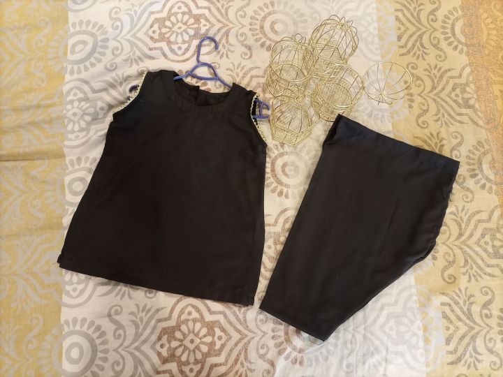 baby girl dress black kamiz shalwar solid for baby girls