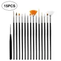 15pcs Fine Detail Paint Brush Set - Miniature Paint Brush For Detailing & Art Painting - Acrylic, Watercolor, Oil,Models. 