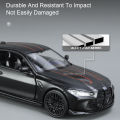 1:36 BMW M4 CSL Diecast Cars Toy Alloy Model High Simulation Doors Opened Pull Back Cars Toys Collection Ornaments Gift for Kids. 