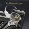 Original QKZ AKX IEM Monitor Level Headphone Transparent In-Ear Wired Earbuds With Mic HiFi Bass Stereo Muisc Earphone AUX 3.5MM. 