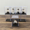 4-32pcs Minifigure Display Case Acrylic Display Box Stackable Building Blocks Storage Case for Figurines Toys and Collectibles.