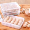 20-Grid Single Layer Egg Storage Container with Lid | Refrigerator Organizer. 