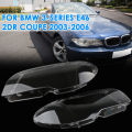Car Front Headlight Lens Cover For BMW 3-Series E46 2-Door LCI 325 330 Coupe 2003 2004 2005 2006 Clear Headlamp Cover Shell.