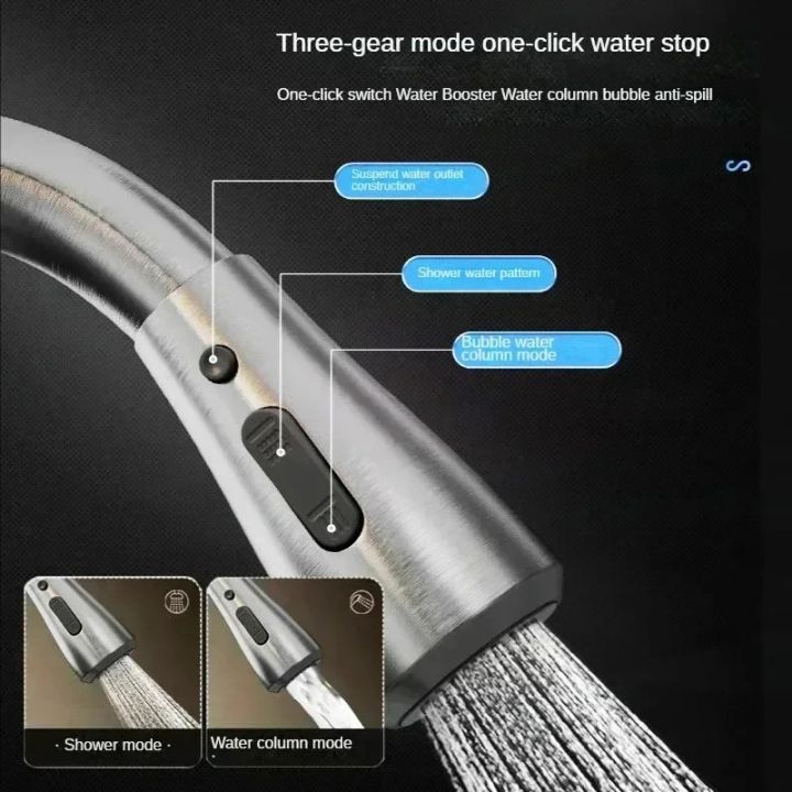 Kitchen%20Faucets%20304%20stainless%20steel%20Pull%20Out%20Kitchen%20Sink%20Water%20Tap%20Deck%20Mounted%20Mixer%20Stream%20Sprayer%20Head%20Hot%20Cold%20Taps%20-%20Image%204