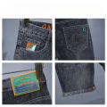 Summer New Men's Embroidered Denim Shorts Fashion Straight Slim Personality Streetwear Jeans Male Bermuda Male Short Pants.
