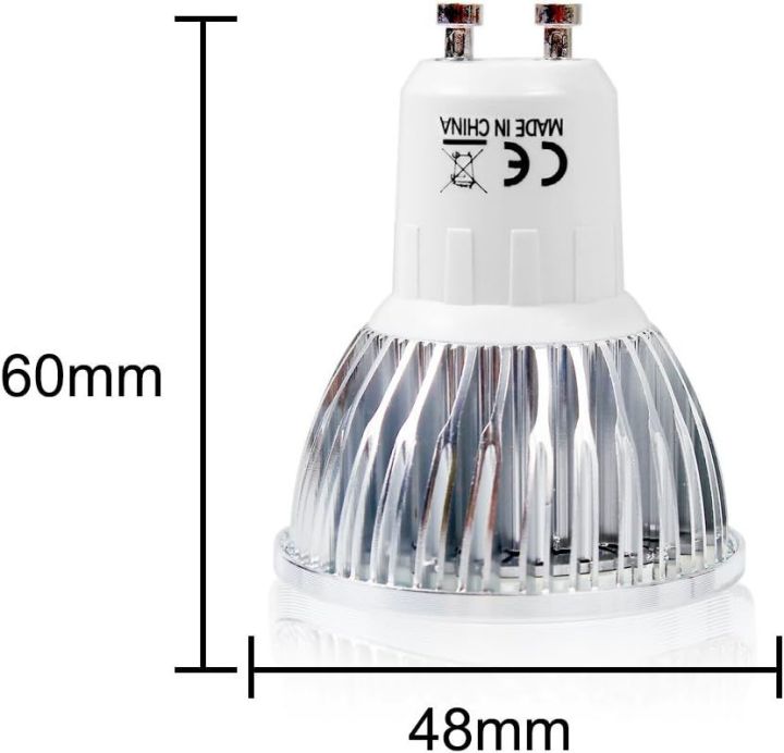 Pack of 4 Elinkume GU10-LED Light Bulb Undimmable Spotlight - 6W Warm White 3000k ,120 Degree Beam Angle 110V(4 Pack)