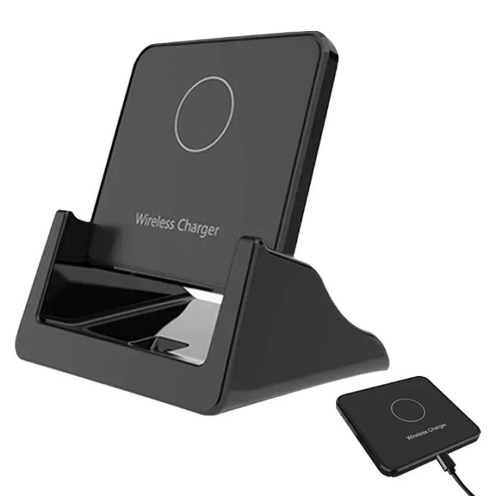 Wireless Charger Pad Stand Desktop Ultra-thin Mobile Phone For iPhone 16-12   Fast Charging Dock Station