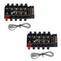 SATA/4PIN 1 to 10 Fan HUB PWM Controller Adapter PC CPU Cooler Fan HUB PWM Splitter Cooling Fan Hub. 