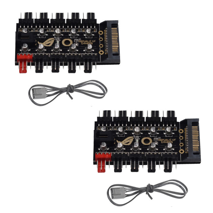 SATA/4PIN%201%20to%2010%20Fan%20HUB%20PWM%20Controller%20Adapter%20PC%20CPU%20Cooler%20Fan%20HUB%20PWM%20Splitter%20Cooling%20Fan%20Hub%20-%20Image%208