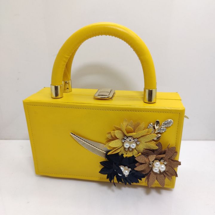 flower top handle trendy bag