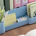 Multi-Layer A4 Document Holder Rack, PP Material Desk Organizer with Storage Box and Bookshelf for Office Supplies, File Rack. 