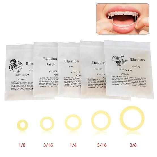 100Pcs Dental Orthodontic Rubber Bands Ortho Elastics Latex Braces