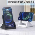 Desktop Removable Phone Holder Stand Chargers Pad For iPhone 16 15 14 13 12   Wireless Charger Fast Charging Dock. 