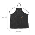 Denim Apron Salon Working Clothes Barber Cloth Kitchen Cooking Grill Restaurant Bar Shop Cafes Baking Beauty Nails Uniform.