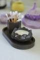 Home warming gypsum made decorative vase, tray and coaster combo set. 