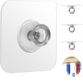 Stainless Steel Ceiling Hook Strong Self-adhesive Circular Screw Kook Household Storage Decoration Hook. 