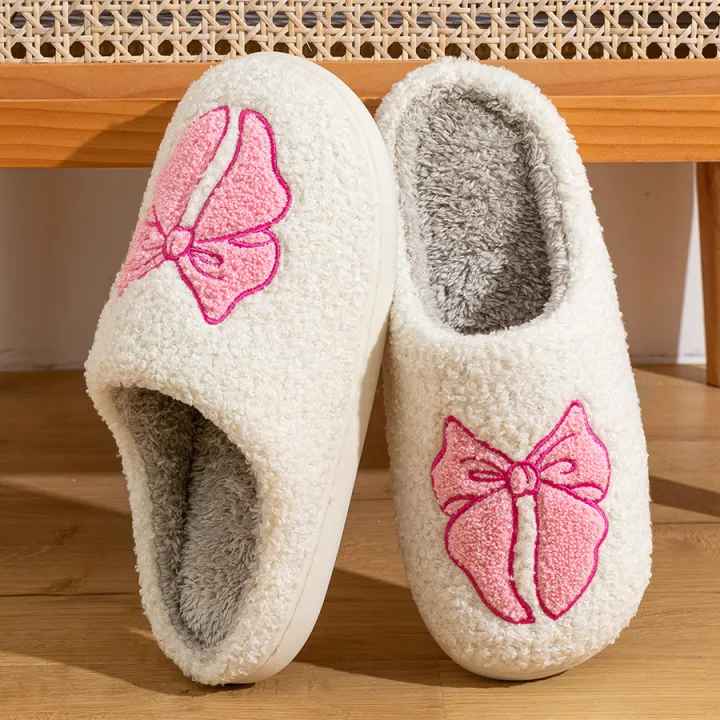 Fashion%20Cute%20Pretty%20Bow%20Women%20Slippers%20Indoor%20Winter%20Soft%20Sole%20Exquisite%20Warm%20Graceful%20Causal%20Dormitory%20Comfy%20Flat%20Cotton%20Shoes%20-%20Image%203