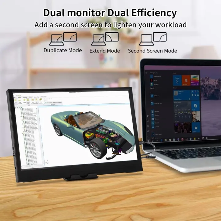 11.6 Inch Portable Monitor 1366*768 Full HD IPS Second Monitor for ...