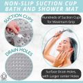 Bath Tub and Shower Mats Non Slip Bath Mat, Non Slip 40 x 16 Inch Extra Large Bathtub Mat, Machine Washable Bathmat with Drain. 