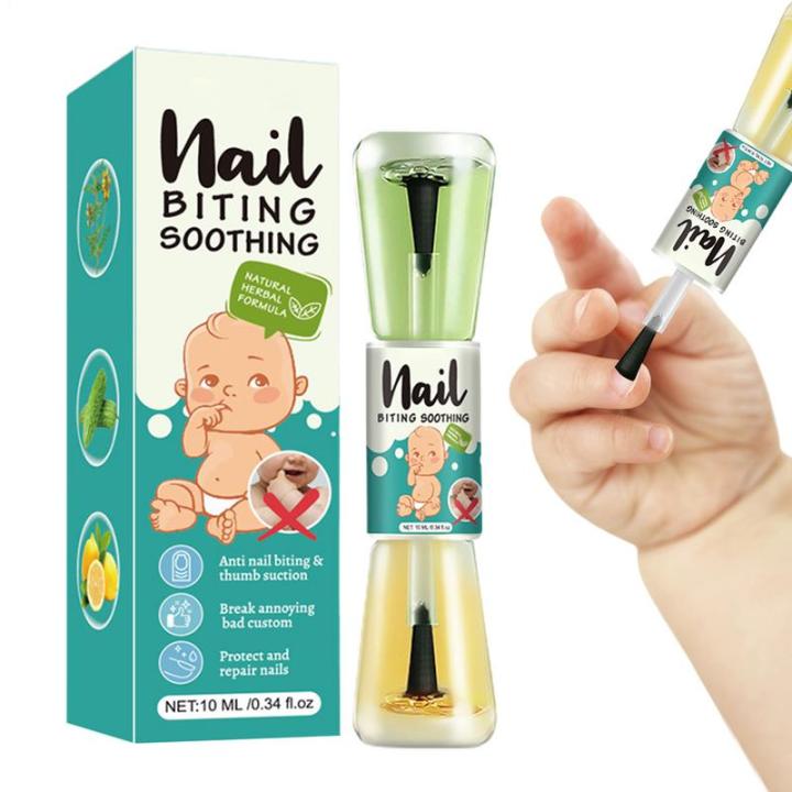 10ml Bitter Nail Water Kids Anti-Biting Nail Polish Liquid Natural Plant Extracts Nail Care Tool for Newborns Kids Teens