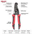 DELIXI ELECTRIC Wire Stripping Pliers Wire Pressing Pliers Wire Cutting Pliers 8-inch Multifunctional Pliers for Electrician.. 
