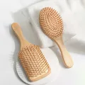 Bamboo Hair Brush Air Bag Wide Teeth Bamboo Combs Smooth Massage Scalp Brush Barber Comb Women Hairdressing Styling Hair Tools. 