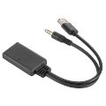 Car Universal Wireless Bluetooth-compatible Receiver USB 3.5mm Aux Media Bluetooth 5.0 Music Player Audio Cable Adapter. 
