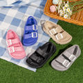 Boys & Girls Double Buckle EVA Sandals Toddler Kids Adjustable Back Strap Thick Sole Summer Beach Shoes. 