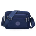 Women's Solid Color Multi-Pocket Crossbody Bag, Multi-Functional Shoulder Bag, Trendy Same-Color Business Bag.
