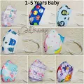 Baby Face Mask for 1-12 years 3D Cartoon Print Tissue Fabric Washable and Reusable Combo Pack. 
